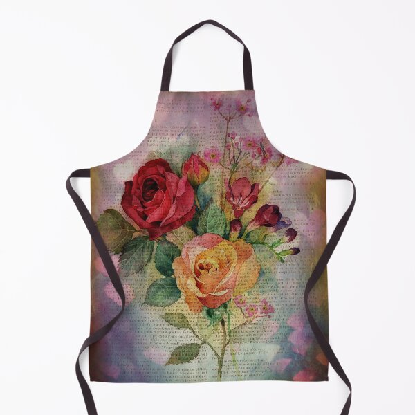 Item preview, Botanical print, on old book page - Roses designed and sold by Art by Lilia.