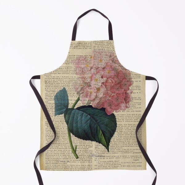 Item preview, Botanical print, on old book page - Hydrangea blossom designed and sold by Art by Lilia.