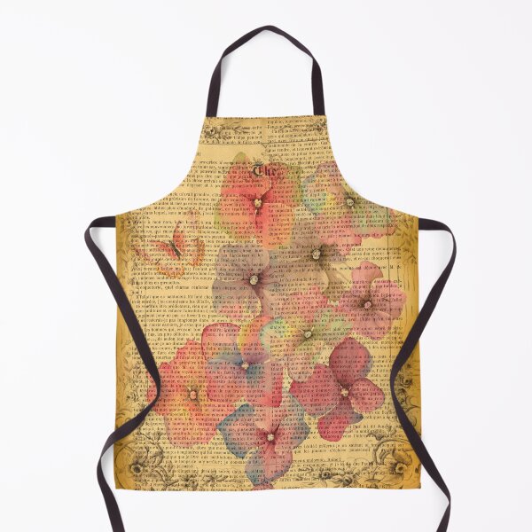 Item preview, Botanical print, on old book page - flowers- Hydrangea designed and sold by Art by Lilia.