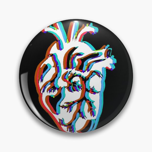 Item preview, Distorted Human Heart (blue and red) designed and sold by KittenCamper.