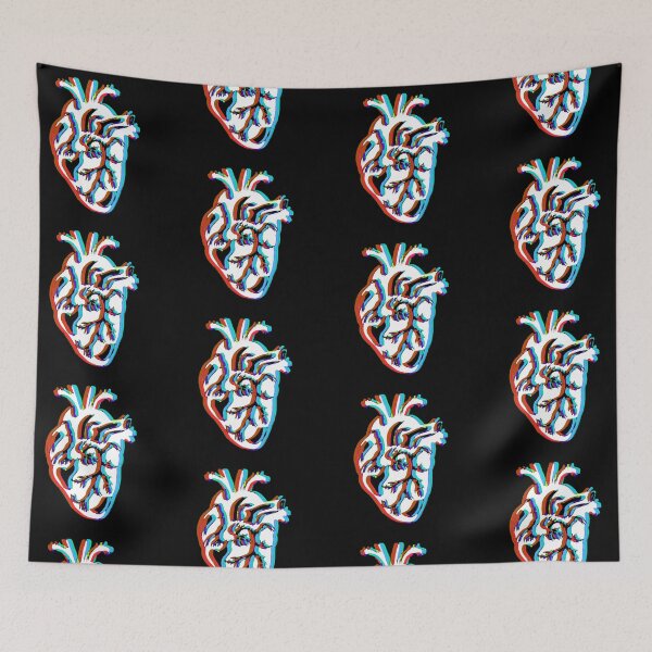 Item preview, Distorted Human Heart (blue and red) designed and sold by KittenCamper.
