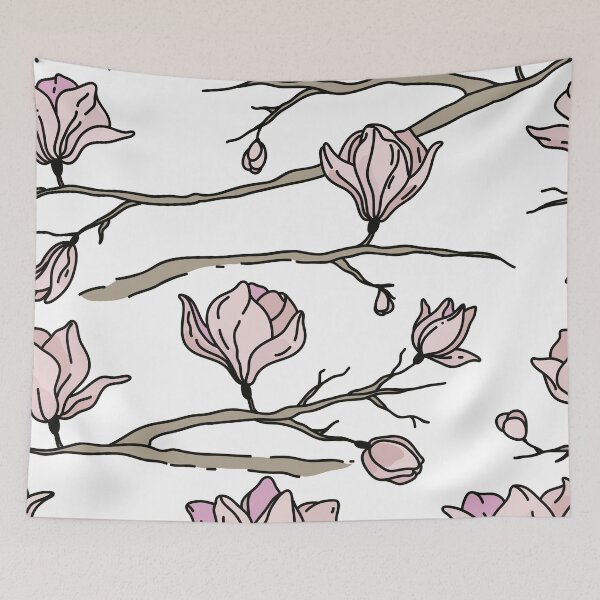 Item preview, Magnolias In Pink Pattern designed and sold by mischellero.