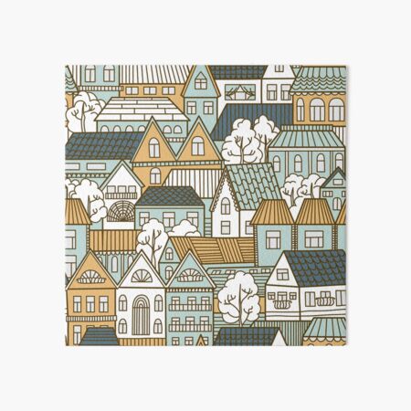 Colorful Houses Art Board Print