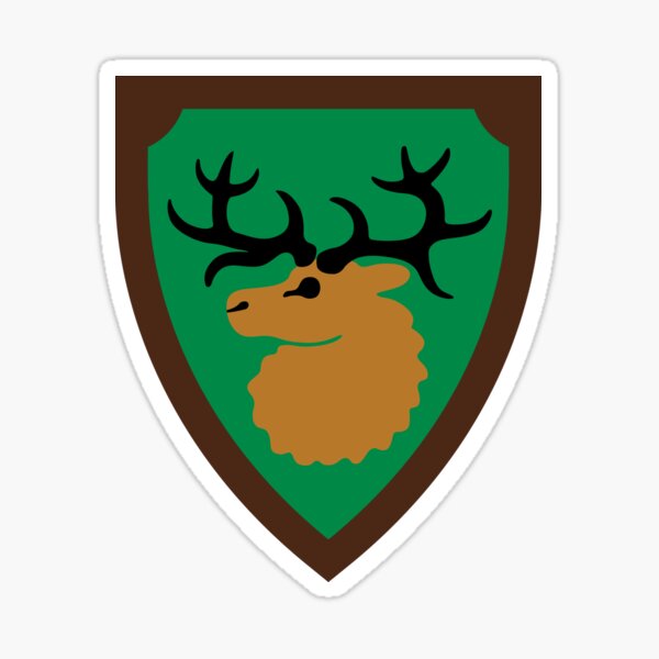 Aperçu de l'œuvre Emblème du bouclier forestier créée et vendue par Highonbricks.