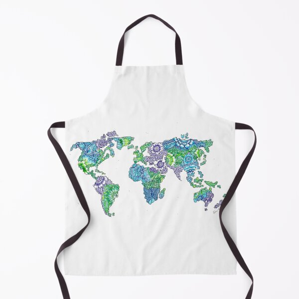 Item preview, World Map (in Blue, Green & Purple) designed and sold by Karen McIlrath.
