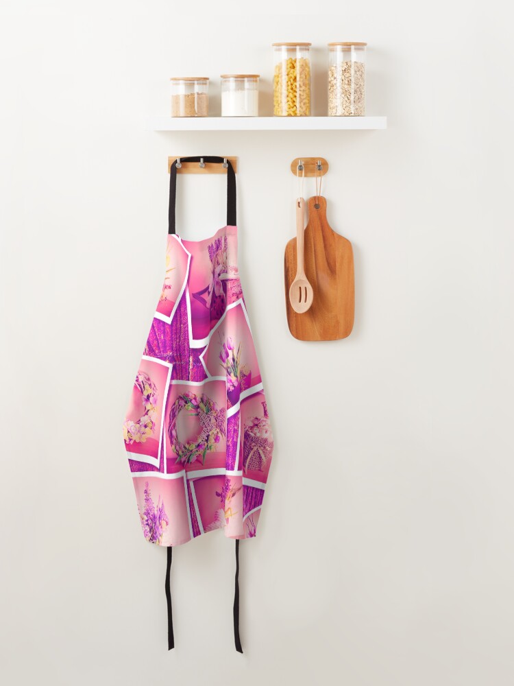 Alternate view of Country Flowers on Distressed Wood Apron