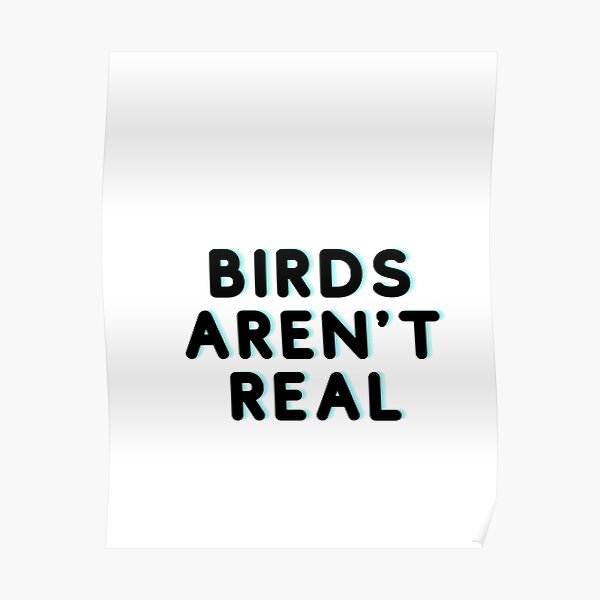 Birds Arent Real Posters | Redbubble