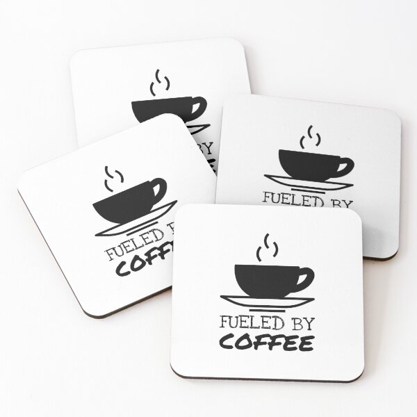 Item preview, Hot Cup Fueled By Coffee Black designed and sold by quoteology.