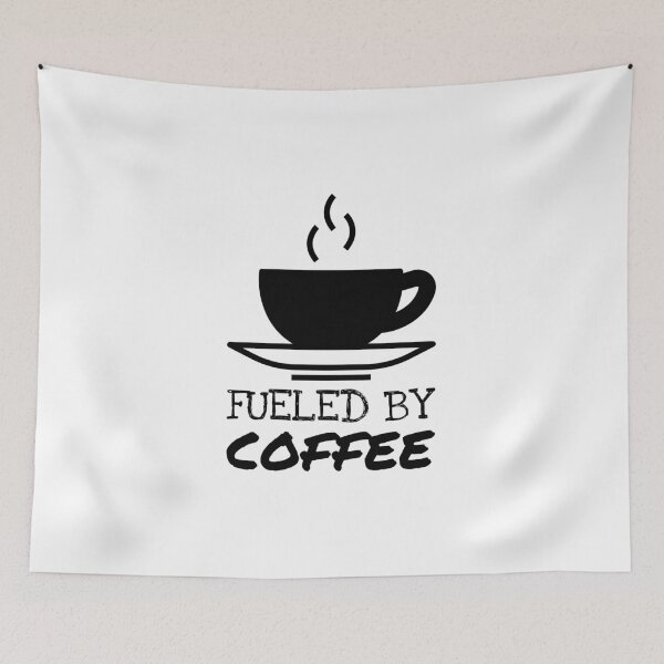 Item preview, Hot Cup Fueled By Coffee Black designed and sold by quoteology.