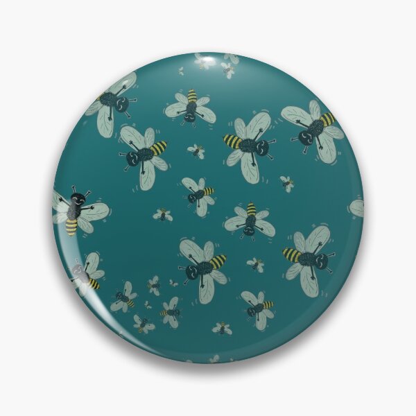 Item preview, Busy Bee Pattern on Teal designed and sold by Amber Ryder.