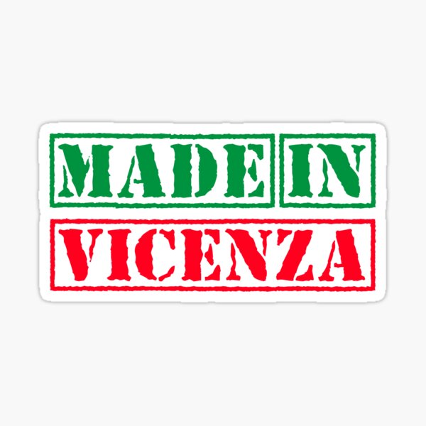 Vista previa del artículo con la obra «Hecho en Vicenza Italia», diseñado y vendido por xesed.
