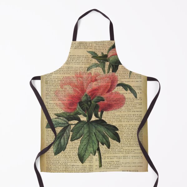 Item preview, Botanical print, on old book page - peony designed and sold by Art by Lilia.