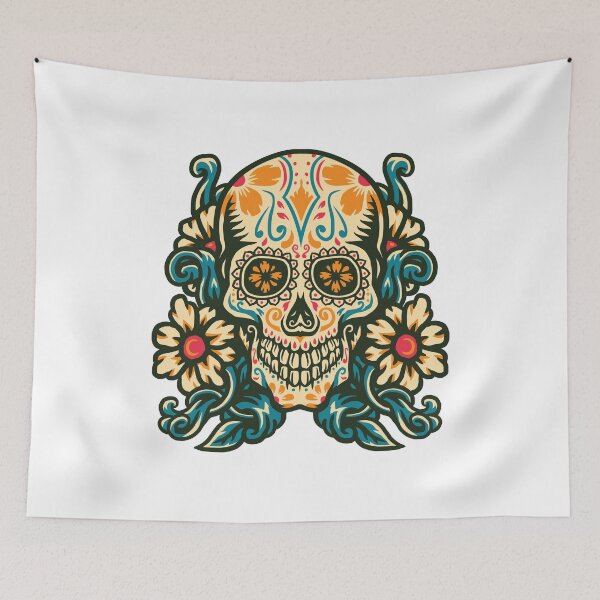Item preview, Flowered Mexican Skull designed and sold by eDigi-Arts.