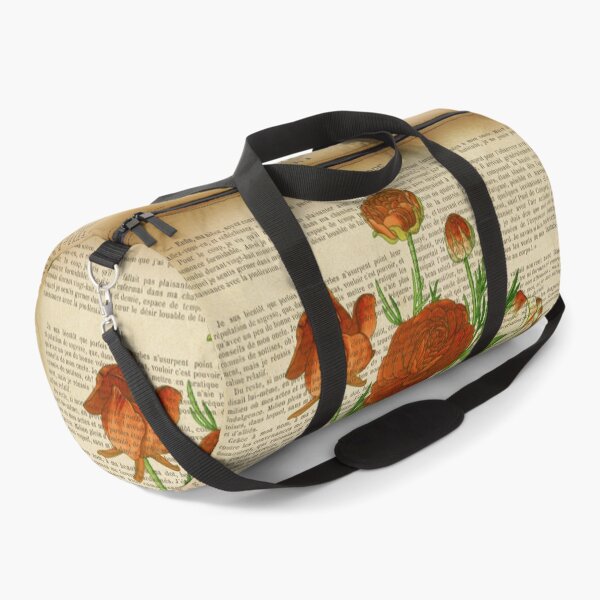 Item preview, Botanical print, on old book page - poppies designed and sold by Art by Lilia.