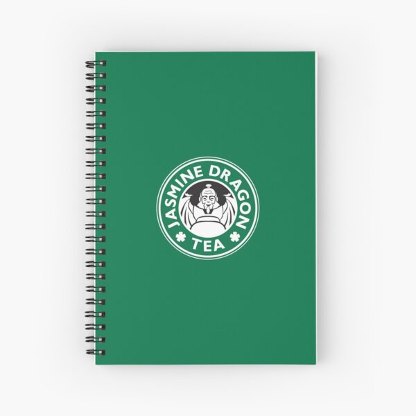 Jasmine Dragon, Uncle Iroh's Tea Shop: Avatar Starbucks Parody (Green) Spiral Notebook
