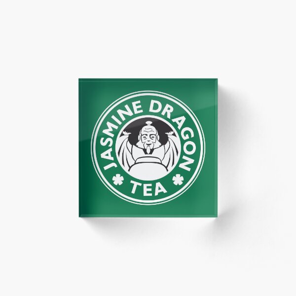Jasmine Dragon, Uncle Iroh's Tea Shop: Avatar Starbucks Parody (Green) Acrylic Block