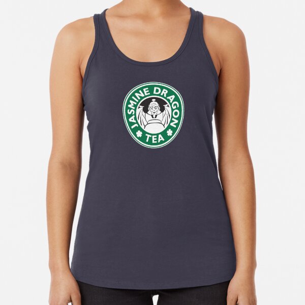 Jasmine Dragon, Uncle Iroh's Tea Shop: Avatar Starbucks Parody (Green) Racerback Tank Top