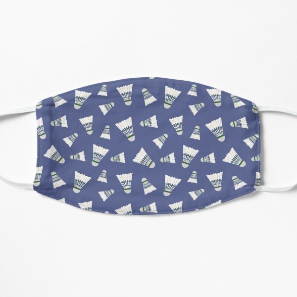 Badminton shuttlecock pattern mask Flat Mask