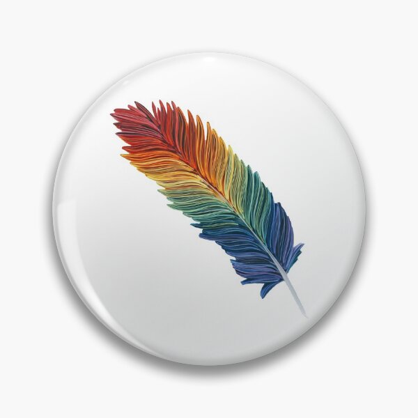 Item preview, Rainbow feather designed and sold by NerdPaperArtist.