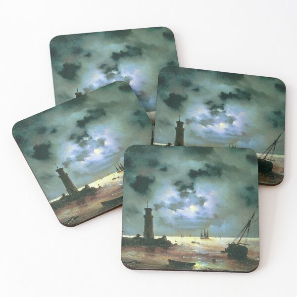Item preview, Sea coast at night. Near the beacon. Ivan Aivazovsky designed and sold by George Arakelov.