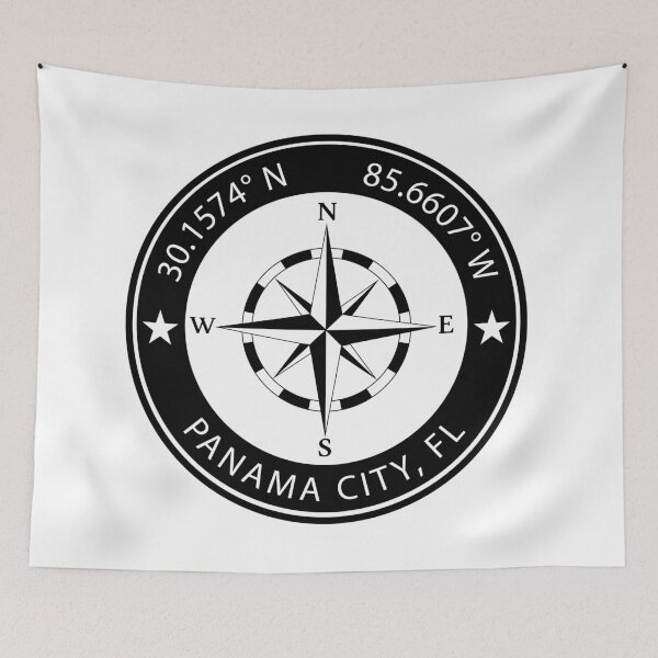 Item preview, Panama City, Florida Geographical Coordinates designed and sold by TeeOhGraphics.