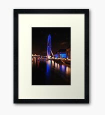 London Eye on night Framed Print