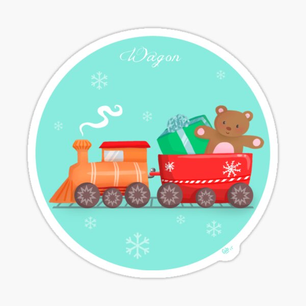 Cute wagon (carriage) Sticker
