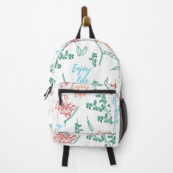 Item preview, Beautiful Enjoy Life Floral Pattern motivational quote design designed and sold by sinceanna.