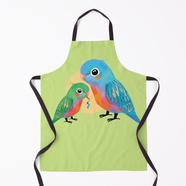 Item preview, Sweet and Sunny Parakeets Eating Worms designed and sold by Karin Taylor.