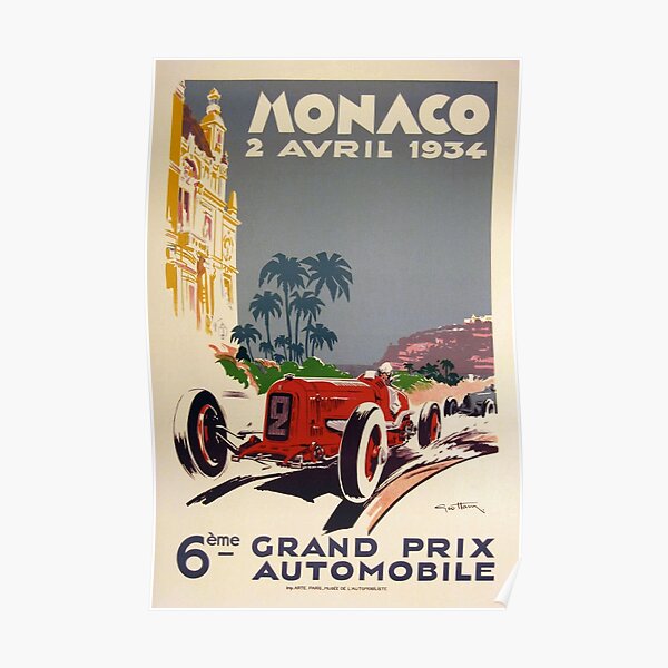 F1 Vintage Poster Poster