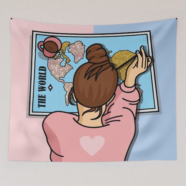 Item preview, Chica planeando su próximo viaje designed and sold by Anrocala.