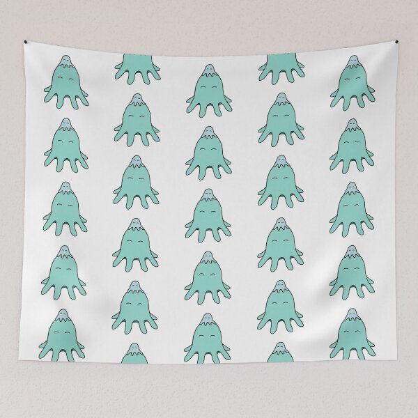 Item preview, Octopus Friends – Light Teal on White Repeat designed and sold by ImperfectLife.