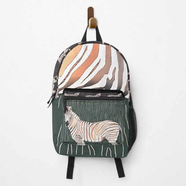Item preview, Terra Cotta Zebra with Jade green background designed and sold by Linda Sholberg.