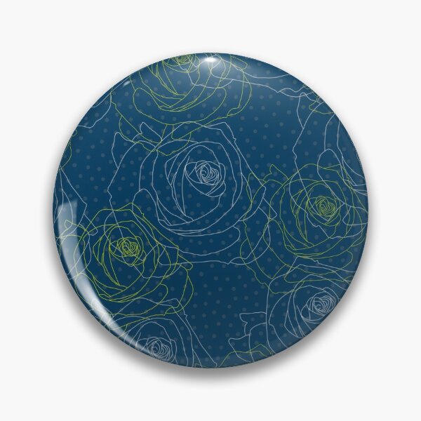 Item preview, Chartreuse and Navy Floral Pattern designed and sold by DippyHippie.