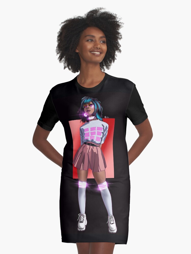 Cute anime girl Graphic T-Shirt Dress for Sale by TsukikoStudios