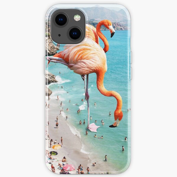 Flamingos on the Beach #redbubble #decor iPhone Soft Case