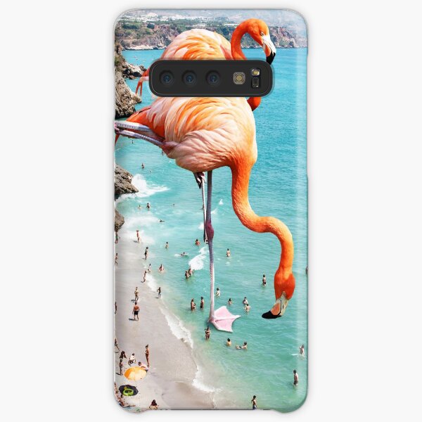 Flamingos on the Beach #redbubble #decor Samsung Galaxy Snap Case