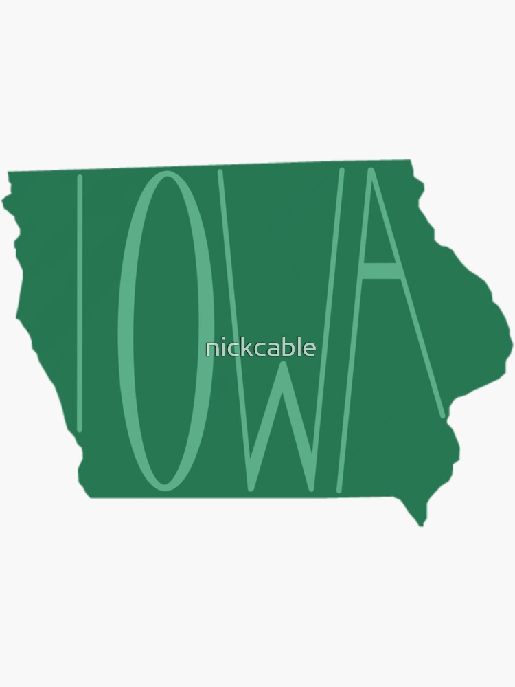 "State of Iowa" Sticker by nickcable Redbubble