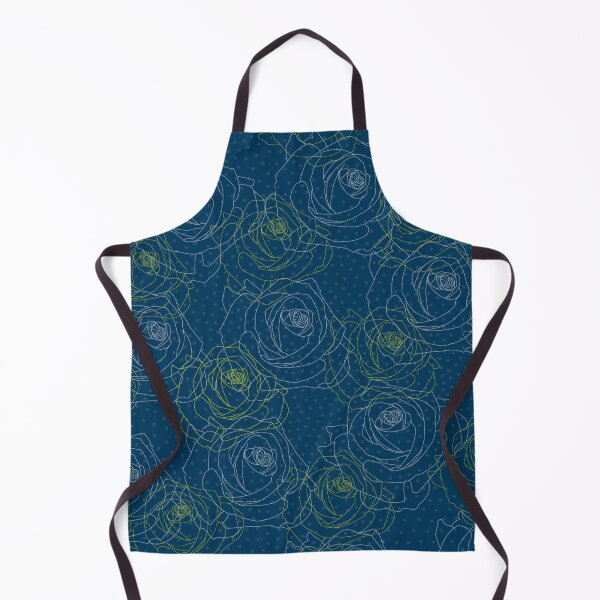 Item preview, Chartreuse and Navy Floral Pattern designed and sold by DippyHippie.