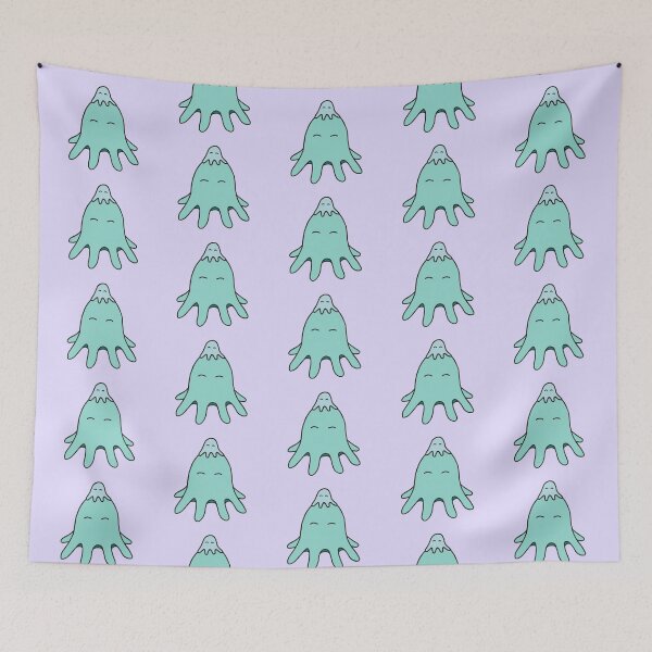 Item preview, Octopus Friends – Light Teal on Lilac Repeat designed and sold by ImperfectLife.