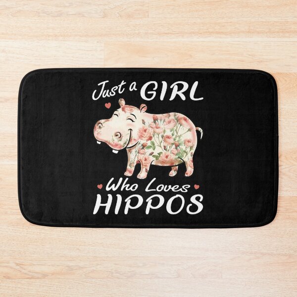 Item preview, Just A Girl Who Loves Hippos Flower Hippopotamus designed and sold by pablomendoza.