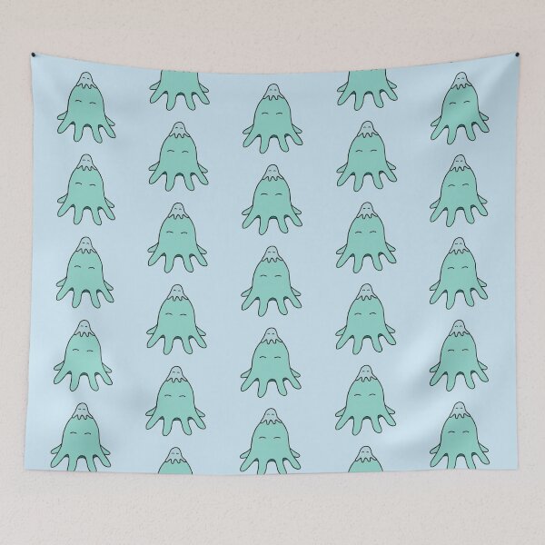 Item preview, Octopus Friends – Light Teal on Powder Blue Repeat designed and sold by ImperfectLife.