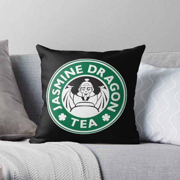 Jasmine Dragon Tea Shop Throw Pillow