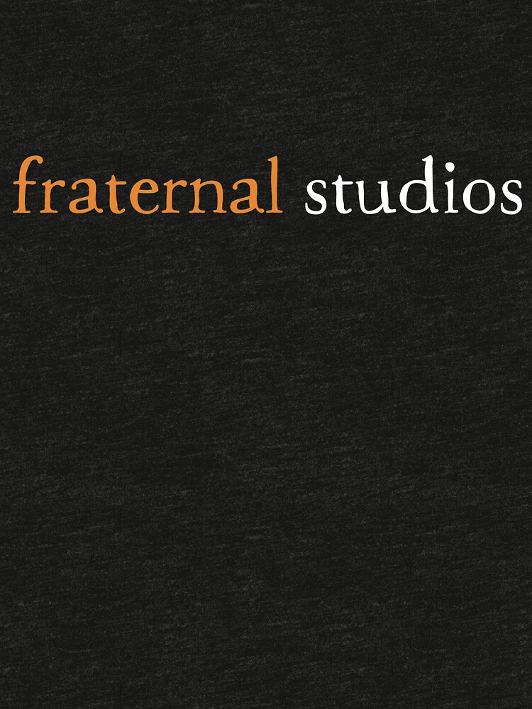 Thumbnail 6 of 6, Tri-blend T-Shirt, Fraternal Studios - Logo Text - White on Black designed and sold by FraternalStudio.