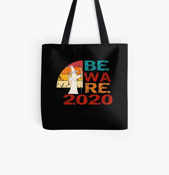 Beware 2020 - Funny Vintage Retro Wizard All Over Print Tote Bag