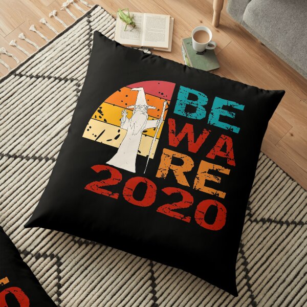 Beware 2020 - Funny Vintage Retro Wizard Floor Pillow