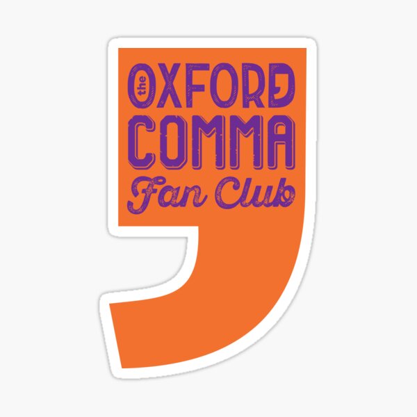 Item preview, Oxford Comma Fan Club designed and sold by EmmaQuills.