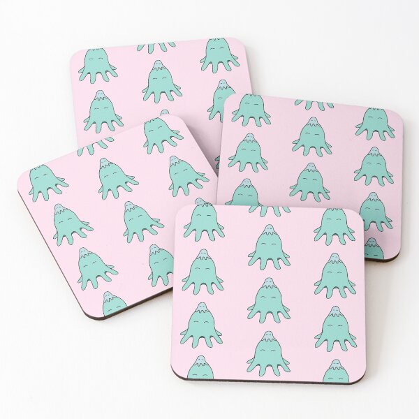 Item preview, Octopus Friends – Light Teal on Pink Repeat designed and sold by ImperfectLife.