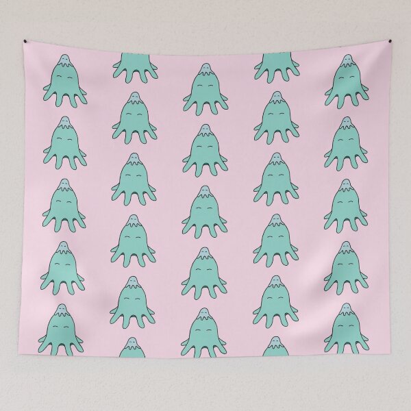 Item preview, Octopus Friends – Light Teal on Pink Repeat designed and sold by ImperfectLife.
