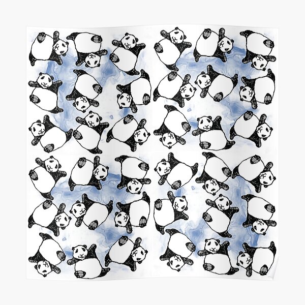 Tumbling Baby Pandas Poster